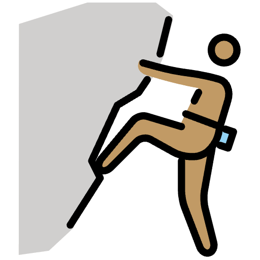 Person Climbing Medium Skin Tone Emoji from OpenMoji Set
