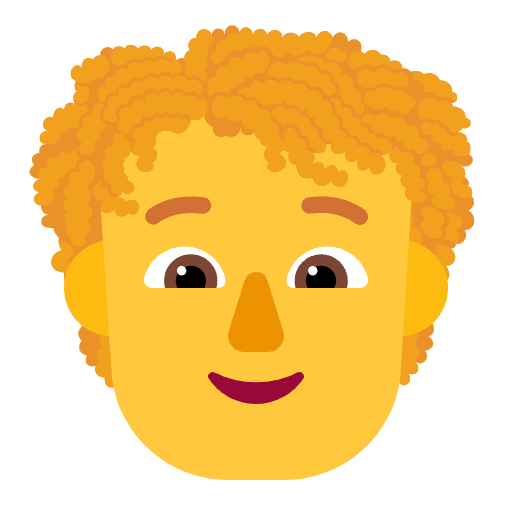 Person Curly Hair Flat Default Emoji from Fluent Emoji Flat Set