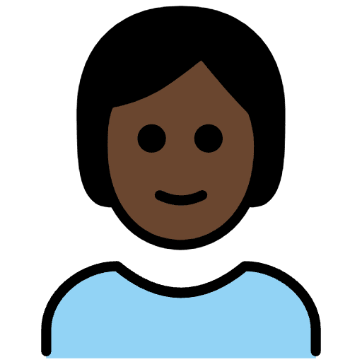 Person Dark Skin Tone Element from OpenMoji Emoji Set