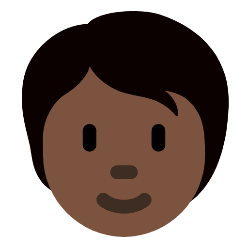 Person Dark Skin Tone Element from Twemoji Emoji Set