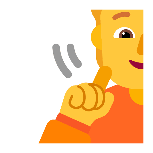Person Deaf Flat Default Emoji from Fluent Emoji Flat Set