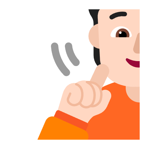 Person Deaf Flat Light Emoji from Fluent Emoji Flat Set