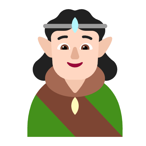 Person Elf Flat Light Emoji from Fluent Emoji Flat Set