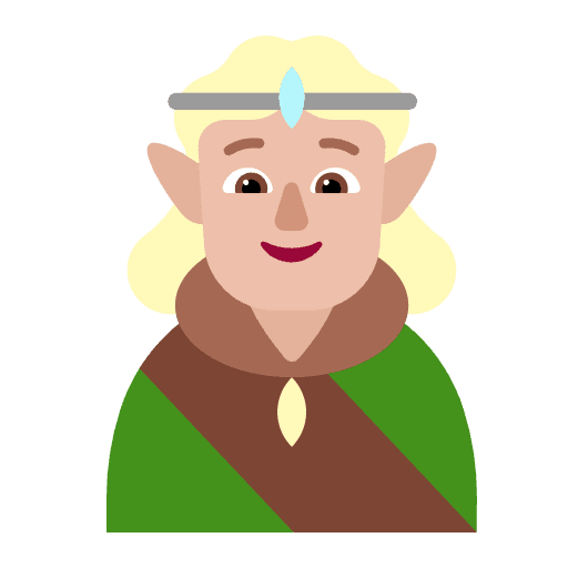 Person Elf Flat Medium Light Element from Fluent Emoji Flat Set