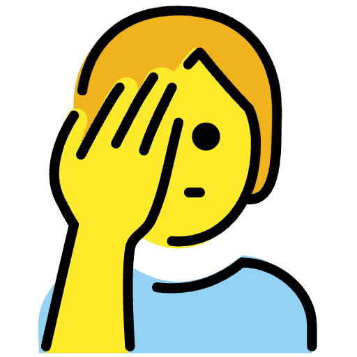 Person Facepalming Element from OpenMoji Emoji Set