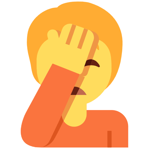 Person Facepalming Emoji from Twemoji Emoji Set