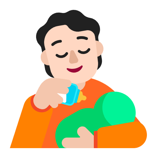 Person Feeding Baby Flat Light Emoji from Fluent Emoji Flat Set