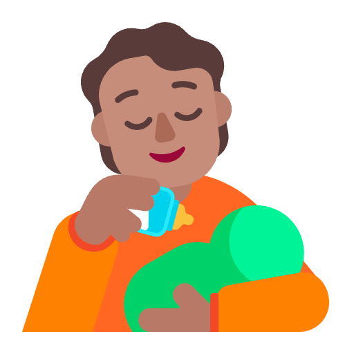 Person Feeding Baby Flat Medium Emoji from Fluent Emoji Flat Set