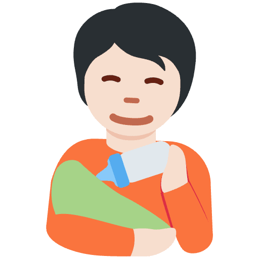 Person Feeding Baby Light Skin Tone Emoji from Twemoji Emoji Set