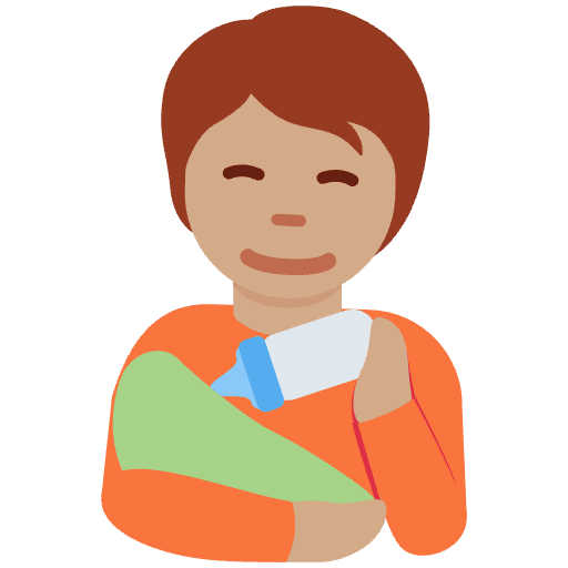 Person Feeding Baby Medium Skin Tone Emoji from Twemoji Emoji Set