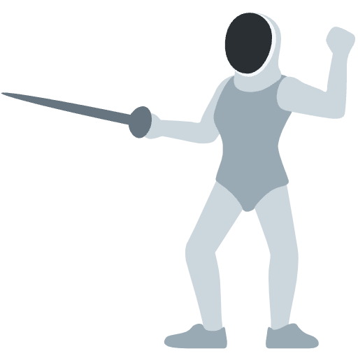 Person Fencing Emoji from Twemoji Emoji Set
