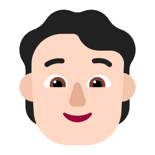 Person Flat Light Emoji from Fluent Emoji Flat Set