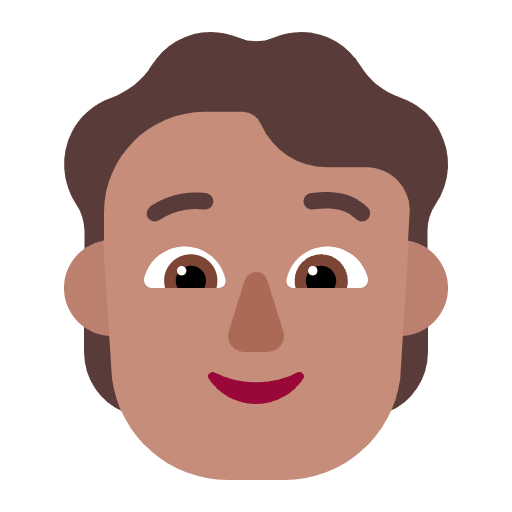 Person Flat Medium Emoji from Fluent Emoji Flat Set