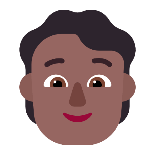 Person Flat Medium Dark Element from Fluent Emoji Flat Set