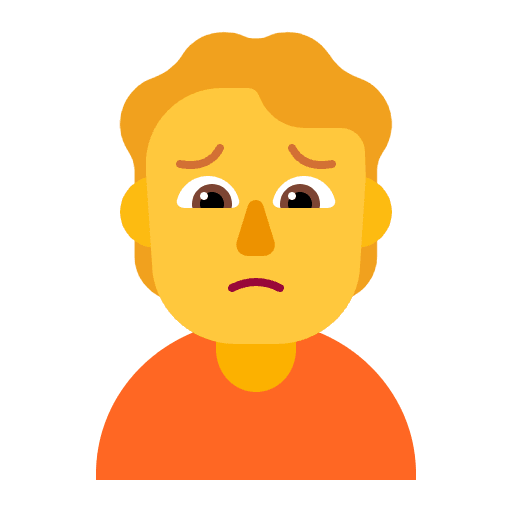 Person Frowning Flat Default Emoji from Fluent Emoji Flat Set