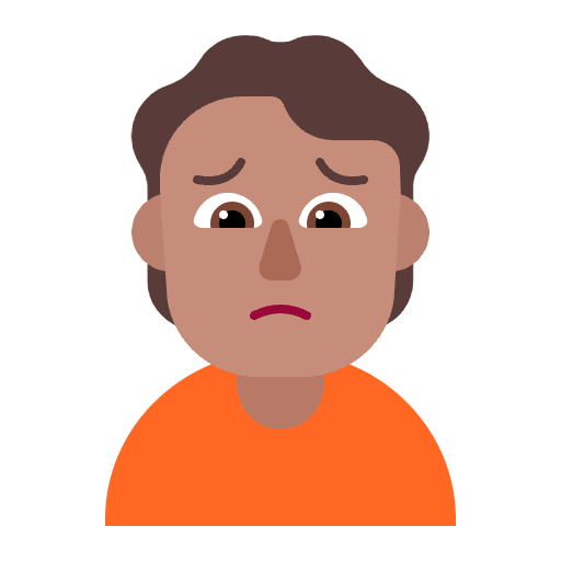 Person Frowning Flat Medium Emoji from Fluent Emoji Flat Set