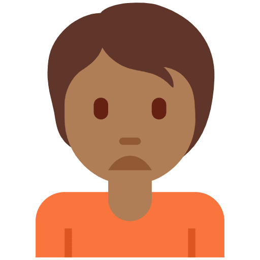 Person Frowning Medium Dark Skin Tone Element from Twemoji Emoji Set