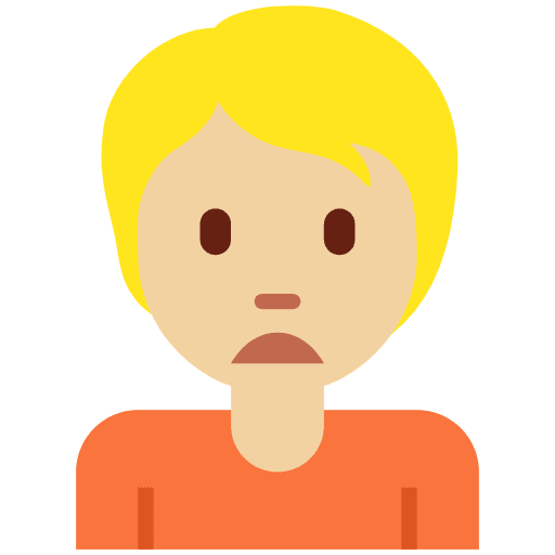Person Frowning Medium Light Skin Tone Emoji from Twemoji Set