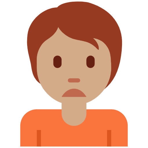 Person Frowning Medium Skin Tone Element from Twemoji Emoji Set