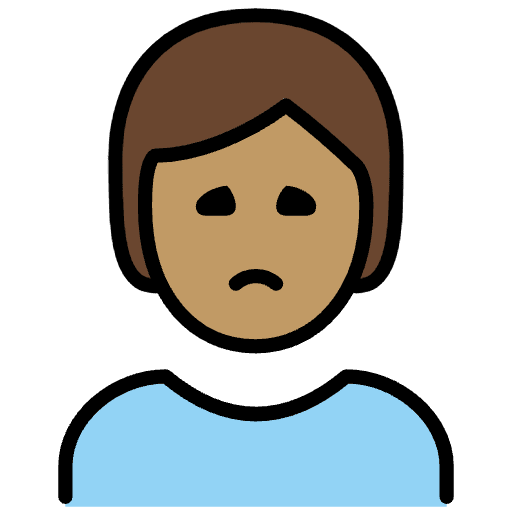Person Frowning Medium Skin Tone Emoji from OpenMoji Emoji Set