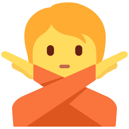 Person Gesturing No Element from Twemoji Emoji Set