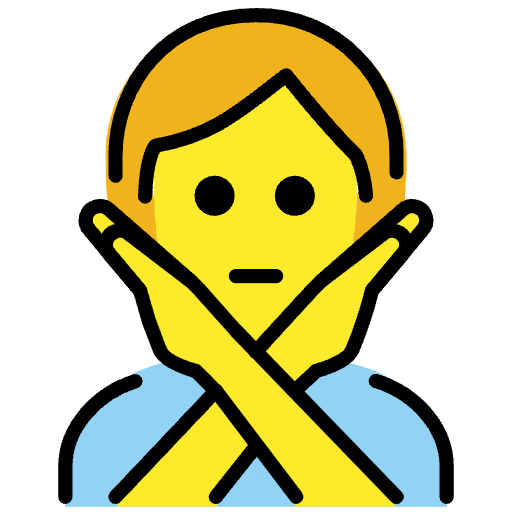 Person Gesturing No Emoji from OpenMoji Set