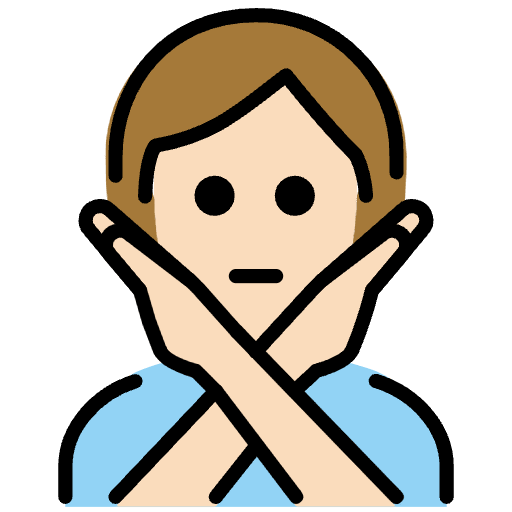 Person Gesturing No Light Skin Tone Element from OpenMoji Emoji Set
