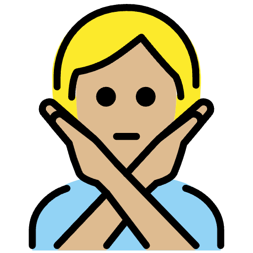 Person Gesturing No Medium Light Skin Tone Element from OpenMoji Emoji Set