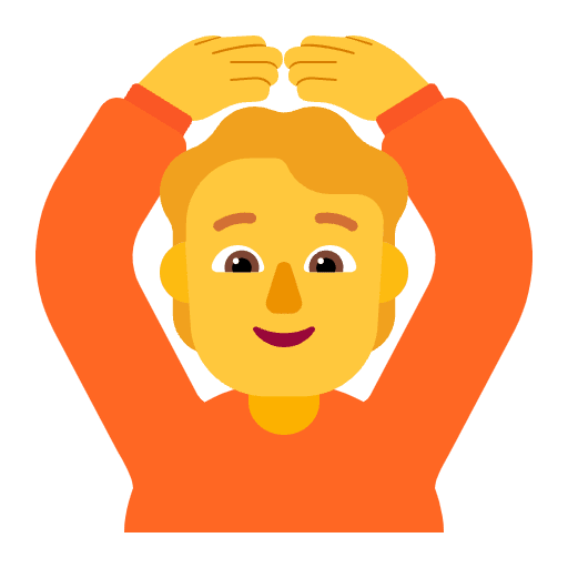 Person Gesturing Ok Flat Default Emoji from Fluent Emoji Flat Set
