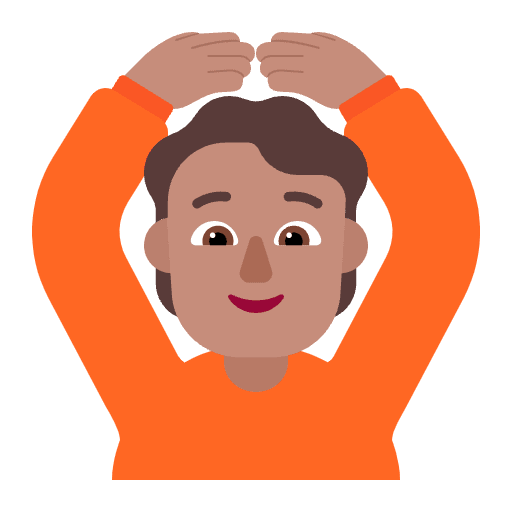 Person Gesturing Ok Flat Medium Element from Fluent Emoji Flat Set