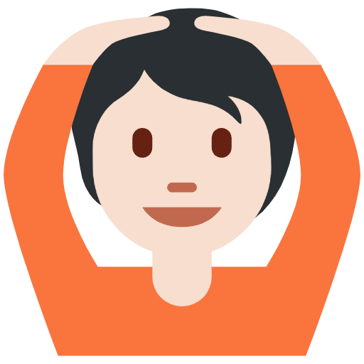 Person Gesturing Ok Light Skin Tone Element from Twemoji Emoji Set