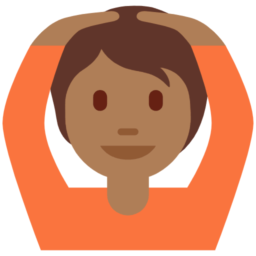 Person Gesturing Ok Medium Dark Skin Tone Emoji from Twemoji Emoji Set
