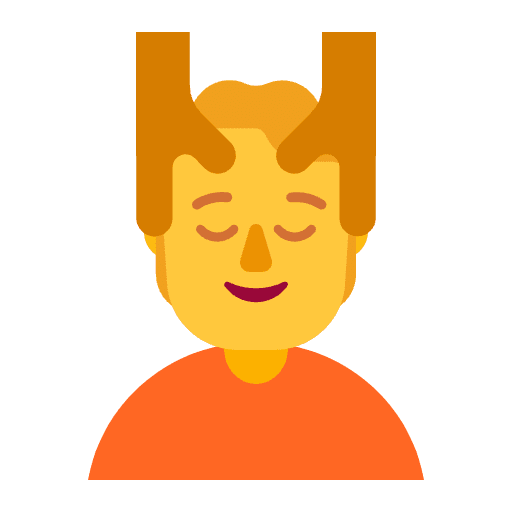 Person Getting Massage Flat Default Emoji from Fluent Emoji Flat Set