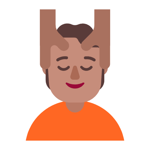 Person Getting Massage Flat Medium Emoji from Fluent Emoji Flat Set