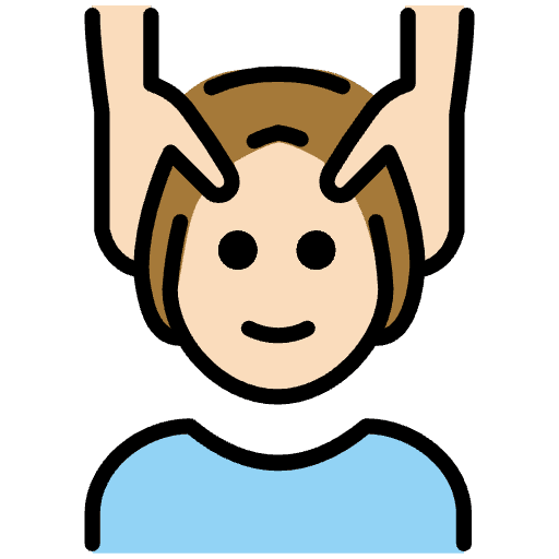 Person Getting Massage Light Skin Tone Emoji from OpenMoji Emoji Set