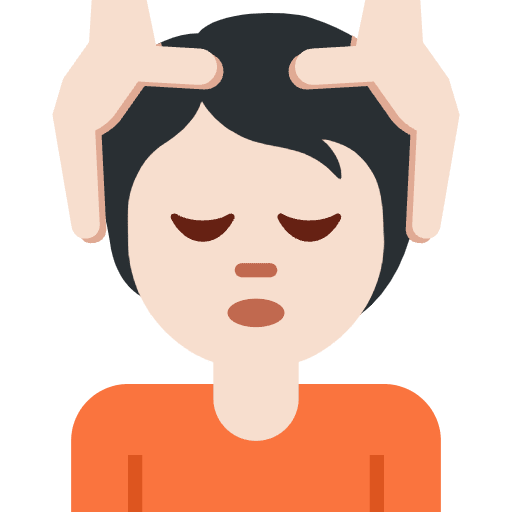 Person Getting Massage Light Skin Tone Emoji from Twemoji Emoji Set