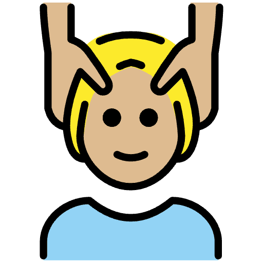 Person Getting Massage Medium Light Skin Tone Element from OpenMoji Emoji Set