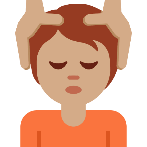 Person Getting Massage Medium Skin Tone Emoji from Twemoji Emoji Set
