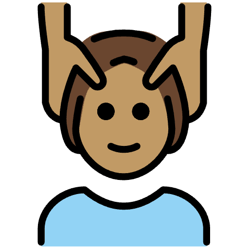 Person Getting Massage Medium Skin Tone Element from OpenMoji Emoji Set