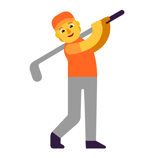 Person Golfing Flat Default Emoji from Fluent Emoji Flat Set