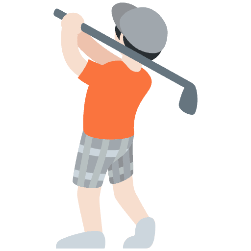 Person Golfing Light Skin Tone Emoji from Twemoji Set