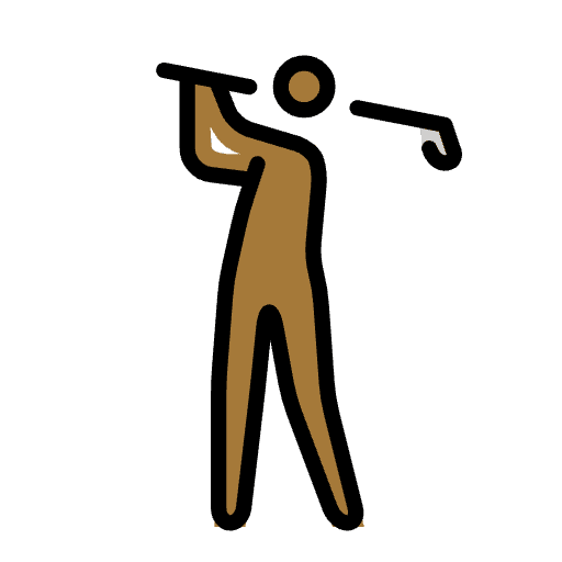 Person Golfing Medium Dark Skin Tone Emoji from OpenMoji Set