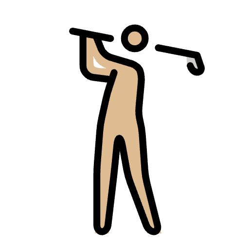 Person Golfing Medium Light Skin Tone Emoji from OpenMoji Emoji Set