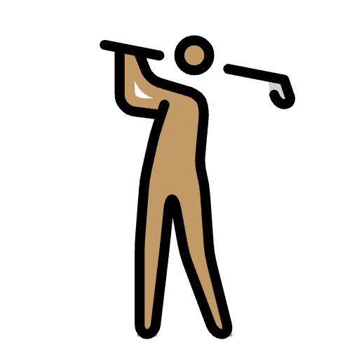 Person Golfing Medium Skin Tone Element from OpenMoji Emoji Set