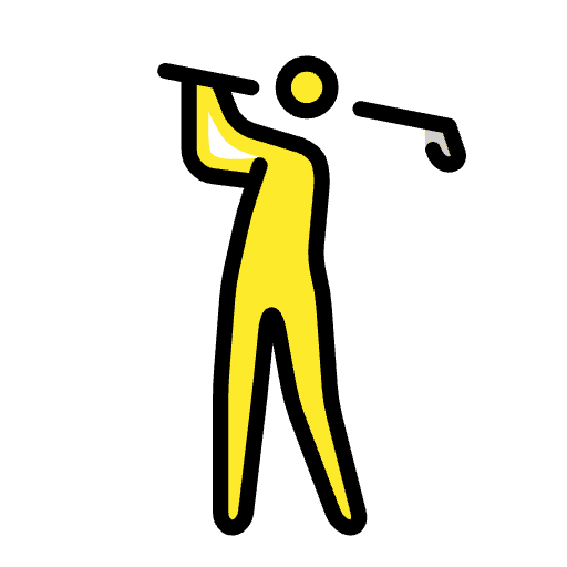 Person Golfing Element from OpenMoji Emoji Set