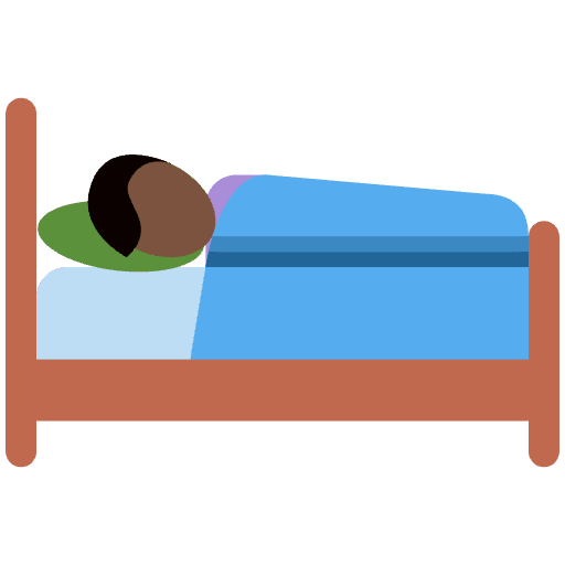Person In Bed Dark Skin Tone Emoji from Twemoji Set