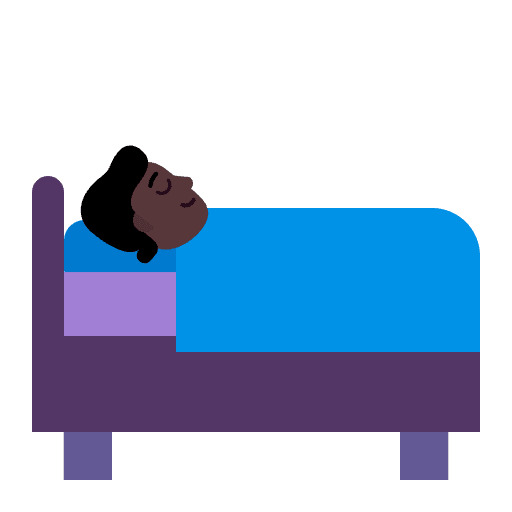 Person In Bed Flat Dark Emoji from Fluent Emoji Flat Set