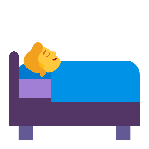 Person In Bed Flat Default Emoji from Fluent Emoji Flat Set