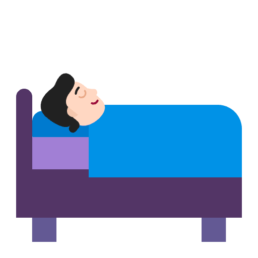 Person In Bed Flat Light Emoji from Fluent Emoji Flat Set