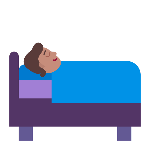 Person In Bed Flat Medium Element from Fluent Emoji Flat Set